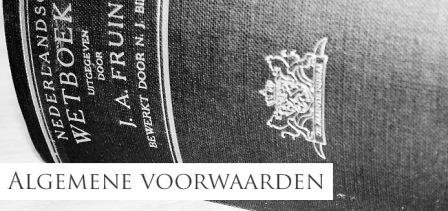 Wetboek met daarop de tekst Algemene Voorwaarden