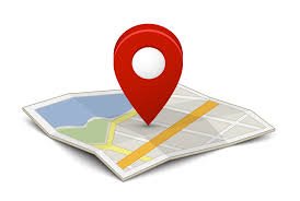 Kaart met locatiespeld, route naar de praktijk
